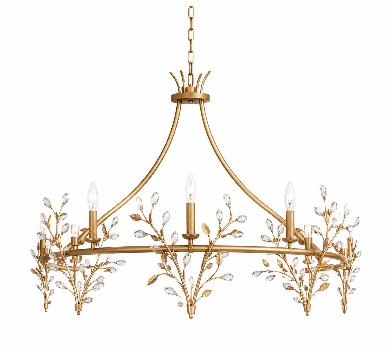 Metal & Crystal Chandelier