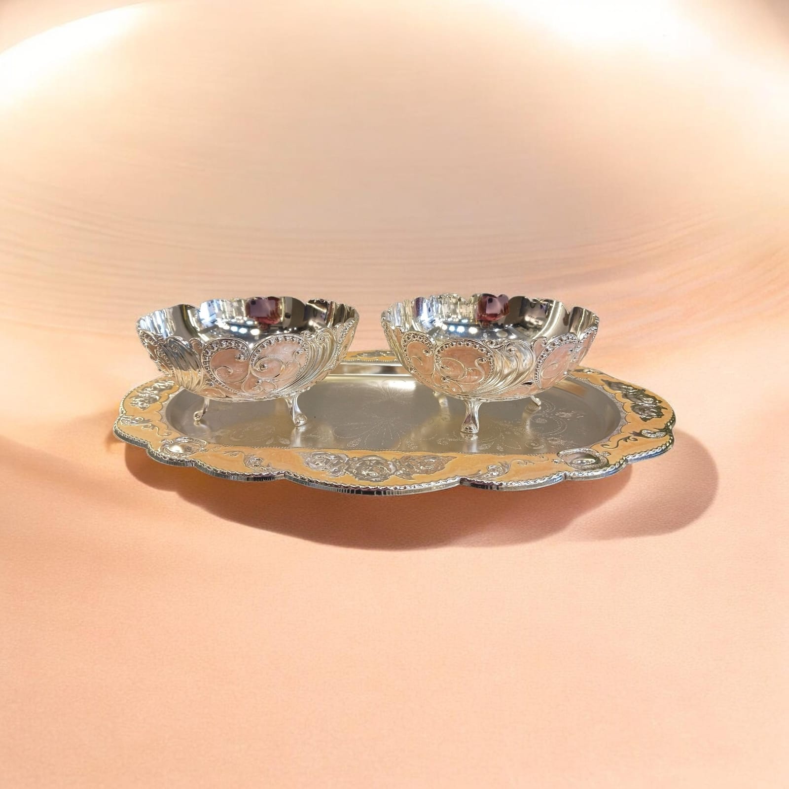 bowls with serving tray set